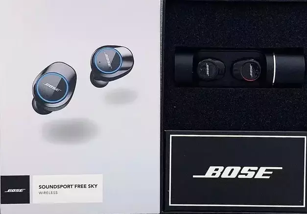 BOSE SOUNDSPORT FREE Sky Earbud Wireless Headphones Black Sealed